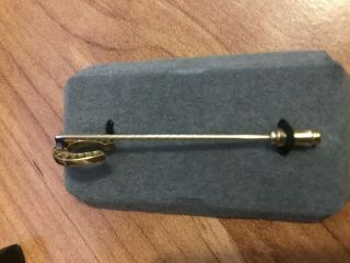 Antique 14K Yellow Gold & Diamonds Lucky Horseshoe Stick Pin 5