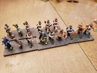 28mm Superbly Painted Ancient Persians 15 Figs Metal Based On Magnetized Wrg