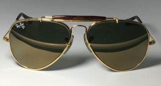 Vintage Bausch Lomb Ray - Ban Diamond Hard Tortuga Sunglasses 58mm B&l Outdoorsman