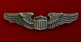 Sterling Signed Lgb Ww11 Army Air Corps Wings Pin