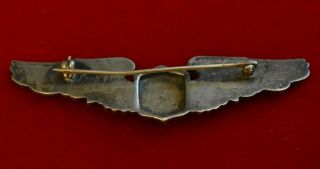 Sterling Signed LGB WW11 Army Air Corps Wings Pin 2
