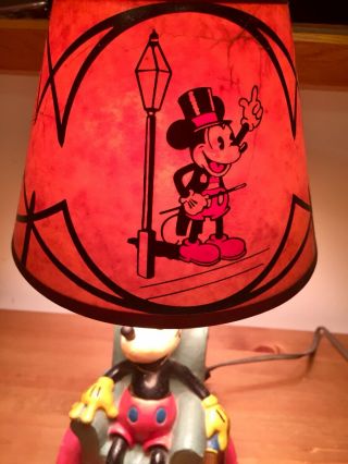 Rare 1930 Soreng Manegold Mickey Mouse Antique Lamp W/Shade Early Compo 4