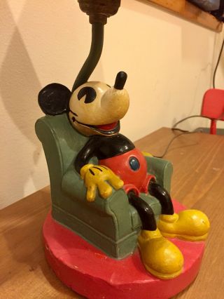 Rare 1930 Soreng Manegold Mickey Mouse Antique Lamp W/Shade Early Compo 9