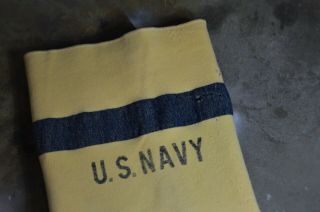 Vintage WWII Era 1940s US Navy ship Wool Blanket 77x55 Rare Exc. 3