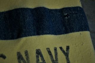 Vintage WWII Era 1940s US Navy ship Wool Blanket 77x55 Rare Exc. 4
