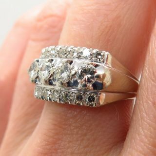 Antique Art Deco 585/14k Gold Diamond 1.  35ct Handmade Collectible Ring