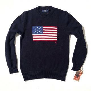 Vintage Ralph Lauren Flag Sweater Sz M