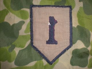 WW2 BRITISH - MADE 1st INFANTRY DIVISION PATCH & COMBAT BRACELET Set 4