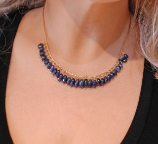Yossi Harari 24k Gold Sapphire Bead Necklace 5