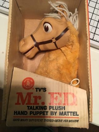Vintage Mr.  Ed Hand Talking Puppet Pull String Mattel 1962