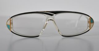 Cazal Vintage Eyeglasses - Nos - Model 187 - Col 163 - Gold & Black & Blue,  White