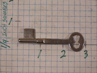Skeleton Bit Key Vintage / Antique Key Mortise Lock Uncut Yale Corbin Sargent 2