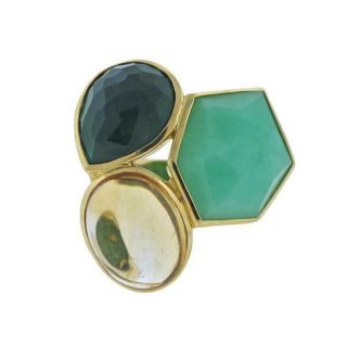 Ippolita Rock Candy Riviera Sky Green Gemstone Citrine 18k Gold Ring $4995