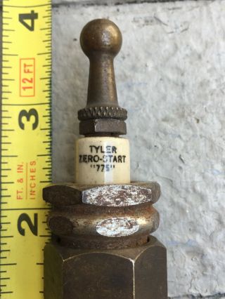 Vintage,  Very rare,  antique Tyler Zero Start spark plug 2