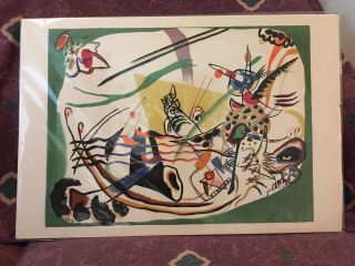 Vintage Wassily Kandinsky Color Lithograph W/coa From Métier Galleries