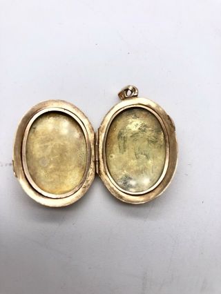 RARE Vintage 14k Solid Gold Art Nouveau Locket Pendant 7