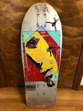 Vintage G&S Chris Miller Faces Skateboard Deck OG 80’s Rare 3