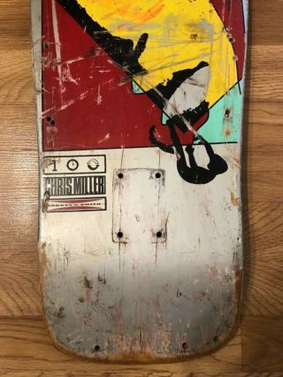Vintage G&S Chris Miller Faces Skateboard Deck OG 80’s Rare 5