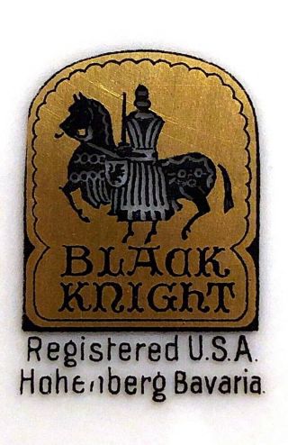 Stunning Set Of (8) Vintage 1920s Black Knight Hohenberg Bavaria Dinner Plates 3