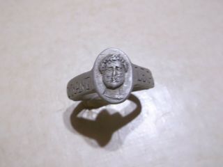 Ancient Roman Legionary Silver Ring " Legio Iii Cyrenaica "