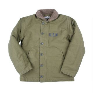 Bronson Deck Jacket Usn N - 1 Mens Cotton Navy Coat Vintage Slim Fit Navy Parka