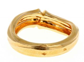 Vintage France Cartier 18K Yellow Gold Bamboo Ring 7.  5 g 4
