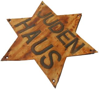 German Sign Jewish Home House Ww2 Wwii Germany Juden Haus Star Of David Judaica