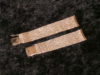 Vintage 14k Solid Gold Mens Watch Band 31.  1 Grams.  Not Scrap