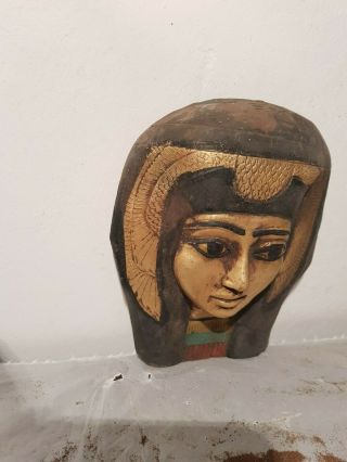 Rare Antique Ancient Egyptian Queen Nefertari Mask Advisor Wif Ramses1279–1213BC 3