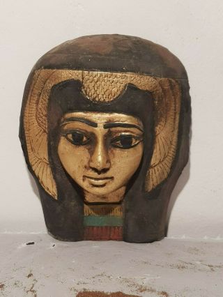 Rare Antique Ancient Egyptian Queen Nefertari Mask Advisor Wif Ramses1279–1213BC 4