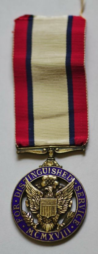 1918 Us Army Distinguished Service Medal With Ribbon