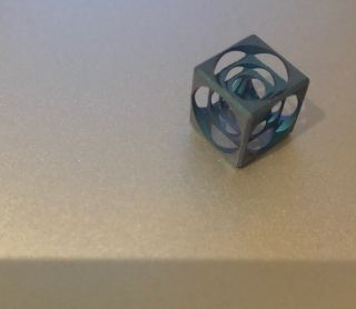 Jordan Metal Art Titanium Cube Blue Usa Made