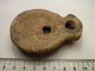 3998 Ancient Roman Terracotta Oil - Lamp With A Head