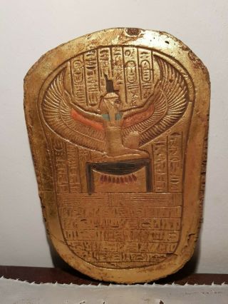 Rare Antique Ancient Egyptian Stela Goddess Isis Winged Health Cure1840 - 1760bc