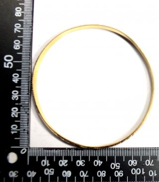 Vintage MALTESE.  750 18ct YELLOW GOLD Diamond Cut Bangle / Bracelet,  8.  53g - W34 5