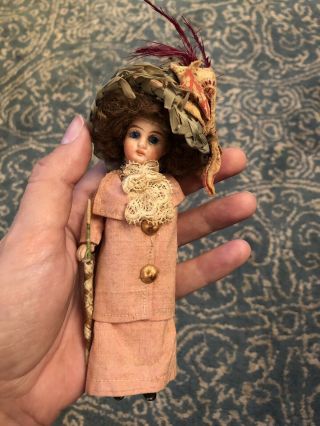 5.  5” All All Bisque Mignonette Doll French Market Fashion Lady
