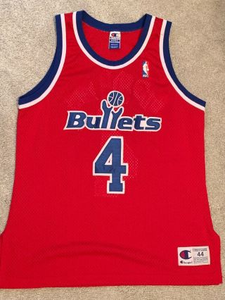 Vintage Washington Wizards Bullets Chis Webber Authentic Jersey Size 44