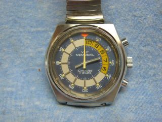 Men ' s Vintage Swiss VIP MEMOSAIL Mechanical Chronograph Watch - Needs Serviced 2