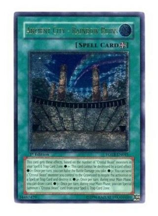 Yugioh Ancient City - Rainbow Ruins Fotb - En045 1st Ultimate Rare Near Fast