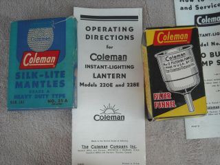 Vintage Coleman Camping Lantern 228E almost NOS,  3 - 58 2