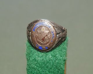 Vtg Pre - Ww2 Civilian Conservation Corps Ccc Grouse Sterling Silver Service Ring