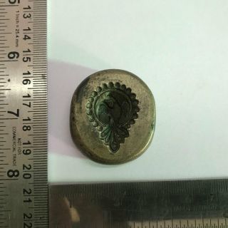 Antique or old bell metal jewelry stamp die seal flower and bird pattern 3