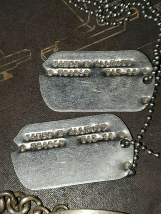 WWII USAAF Dog Tags and ID Bracelet Set NAMED 2