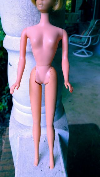 Vintage 1958 American Girl Barbie Doll Ash Blonde Rubber Legs Made in Japan 5