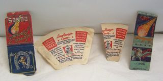 1939 Lone Ranger Cones Wrappers & Matchbooks
