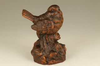 Chinese Old Boxwood Hand Carved Bird Statue Figure Netsuke