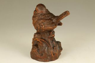 Chinese old boxwood hand carved bird statue figure netsuke 5