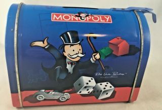 Monopoly Mail Box Coin Bank Tin Vintage 1999