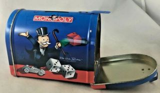 Monopoly Mail Box Coin Bank Tin Vintage 1999 6