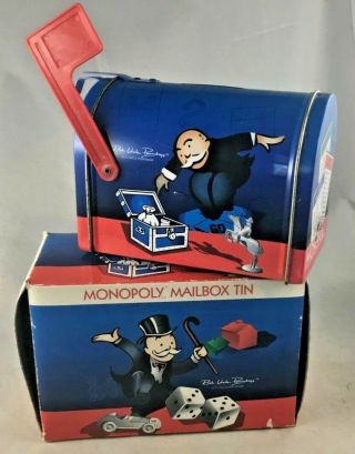 Monopoly Mail Box Coin Bank Tin Vintage 1999 8